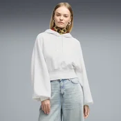 PUMA Essentials Cropped Balloon Sleeve Hoodie Women, Clothing, White Glow Heather, M