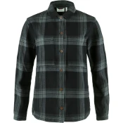 Fjällräven Singi Flannel Overshirt ženska srajca, črna/železno siva (S)