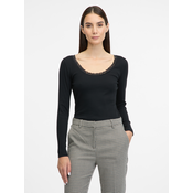Black womens long-sleeved T-shirt ORSAY - Womens