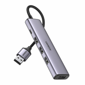 Ugreen CM473 HUB adapter USB/4x USB 3.0, črna