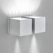 Milan Iluminación Milan Dau - Stenska svetilka up-down aluminij 2-light - Dnevna soba/jedilnica - Sodobni - Kovina