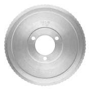 Serrated circular blade for bread/fruits/vegetables, with violet gear,