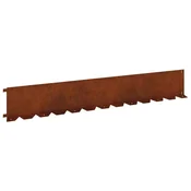 Vidaxl Robovi trave 10 szt. 102 x 15 x 4 cm Jeklo Rjav