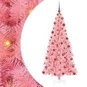 Vidaxl Božično drevo med 300 LED z stojalom Roza 180 cm PVC