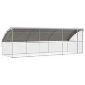 Vidaxl Kletka za piščance 3 szt. srebrna 600 x 200 x 200 cm