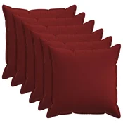 Vidaxl Prevleka za blazino 6 kos HOUTEN Vinorodna rdeča 65 x 65 cm