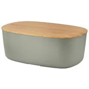 Posuda za kruh BOX-IT 34 cm, toplo siva, plastika / bambus, RIG-TIG