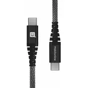EKO CABLE Kevlar USB-C/USB-C 0,3 m 60W antracit