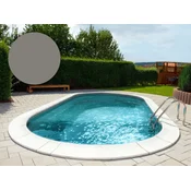 BWT Poolfolie Oval 900 x 500 x 150 cm - Grau - Debljina 0,8 mm / s klinastim rubom P3