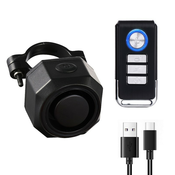 INF Akumulatorski kolesarski alarm z daljinskim upravljalnikom 110dB Black, (21236880)