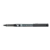 Roler, 0,3 mm, ostra konica, s pokrovčkom, PILOT Hi-Tecpoint V5, črne barve