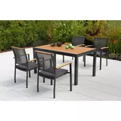 Gardenson VRTNA GARNITURA ITANOS aluminij barve grafita, naravne barve
