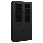 Uredski ormaric crni 90 x 40 x 180 cm celicni