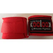 Povoji za roke za Boxe - Kickboxing - Thai, raztegljivi bombaž, RDEČI 3 m, 2 kosa