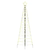 Vidaxl LED božično drevo z zemeljskimi ostrimi Toplo bela 250 cm elezo