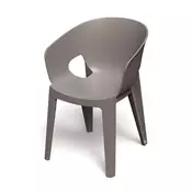 Prosperplast Stol z naslonjali za roke PREMO 56x59x81 cm, zemeljsko rjav