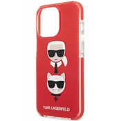 Karl Lagerfeld TPE Choupette Head- zaštitna maska Iphone 13 Pro, crvena