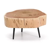 Okrogla klubska mizica z mizno ploščo iz akacije v naravni barvi 49x47 cm Tanive – Kave Home
