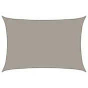 Vidaxl Senčno jadro 160 g/m2 pravokotno svetlo sivo 5x6 m HDPE