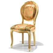 Casa Padrino Luxury Baroque Dining Room Chair Gold/Ivory/Beige H. 102 cm - Made in Italy