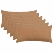 vidaXL Prevleka za blazino 6 pcs HEERLEN Bež 40 x 70 cm Bouclé
