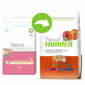 Trainer Natural Medium Adult piščanec, riž & aloe vera - Varčno pakiranje: 2 x 12 kg