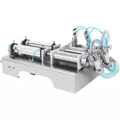 VEVOR Stroj za polnjenje tekočin dve šobi 1150x680x550 mm 100-1000 ml