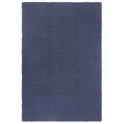 Vidaxl Preproga pravokotna mornarsko modra 180x250 cm bombaž