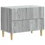 vidaXL vidaXL Nočna omarica Siva Sonoma 62 x 34,5 x 48 cm Inženirski les, (5000209665)