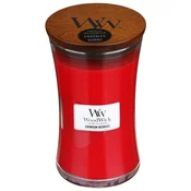 WoodWick Mirišljava sveca Crimson Berries, L, Crvena