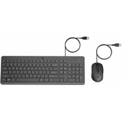 HP Žicna tastatura + miš 150/ US/ 240J7AA/ crna