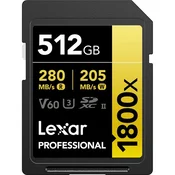 LEXAR kartica SD Gold 512GB 1800x SDXC UHS-II card