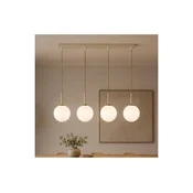 Brilagi - Luster na sajli MILO 4xE27/60W/230V bež/zlatna