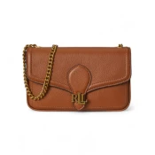 Lauren Ralph Lauren za ženske. 432977374002 Rjava usnjena torba za na ramo (OSFA), Priložnostno
