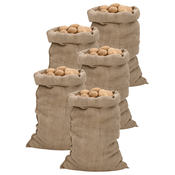 Jutene vrece 5 kom 60 x 105 cm 100 % juta 340 g/m2