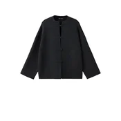MANGO Pletena jopa BEIJING črna