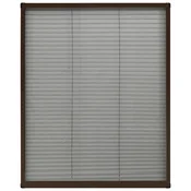 Vidaxl Plise komarnik za okna aluminij rjav 60x80 cm