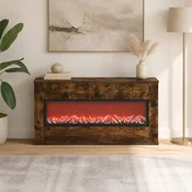 vidaXL Električni kamin Dimljen hrast 114 x 18 x 58,5 cm