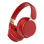 INF Brezžične over-ear slušalke z globokim basom, 40mm, zložljive Red, (5000296275)
