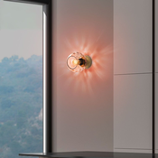 Opviq Zidna lampa Benek-15-14403, 15x18x15cm, IP20, Zlatna boje