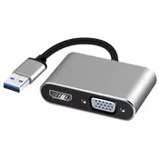 FAST ASIA Adapter konvertor USB 3.0 na HDMI+VGA