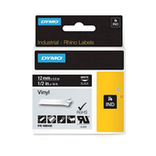 Trak Dymo Rhino Vinyl 1805435, 12 mm/5.5 m (črno/bel), original