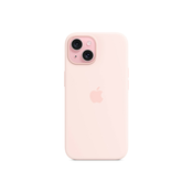 Apple iPhone 15 silicone case with MagSafe Light Pink