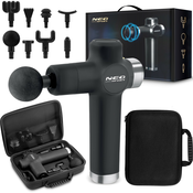 Neo-Sport Advanced Body Massage Gun with 8 Attachments - NS-501 Neo-Sport Black, (21740617)