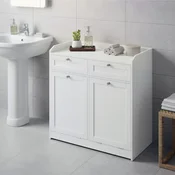Songmics Kopalniška omarica z košem za perilo 40x40x802 cm bela