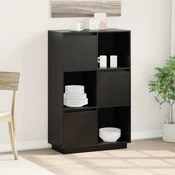 vidaXL vidaXL Visoka omara črna 74x35x117 cm trdna borovina, (20654183)
