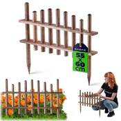 KADAX Lesena vrtna ograja Palisade 60x35 cm iz borovega lesa