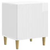 vidaXL vidaXL Nočna omarica Bela visok sijaj 43 x 34,5 x 50 cm Inženirski les, (5000209749)