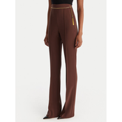 Elisabetta Franchi Hlače iz tkanine PA-141-57E2-V420 Rjava Regular Fit