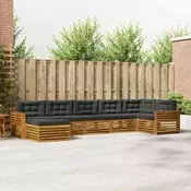 Set vanjskih sofa s jastukom 7 pcs Prirodna i antracit